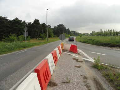 Fragment ulicy Polnej przed przebudową